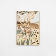 WARAUSCANR3F_Australian Canopy Natural Canvas 60 x 90cm, White Smooth Synthetic Frame