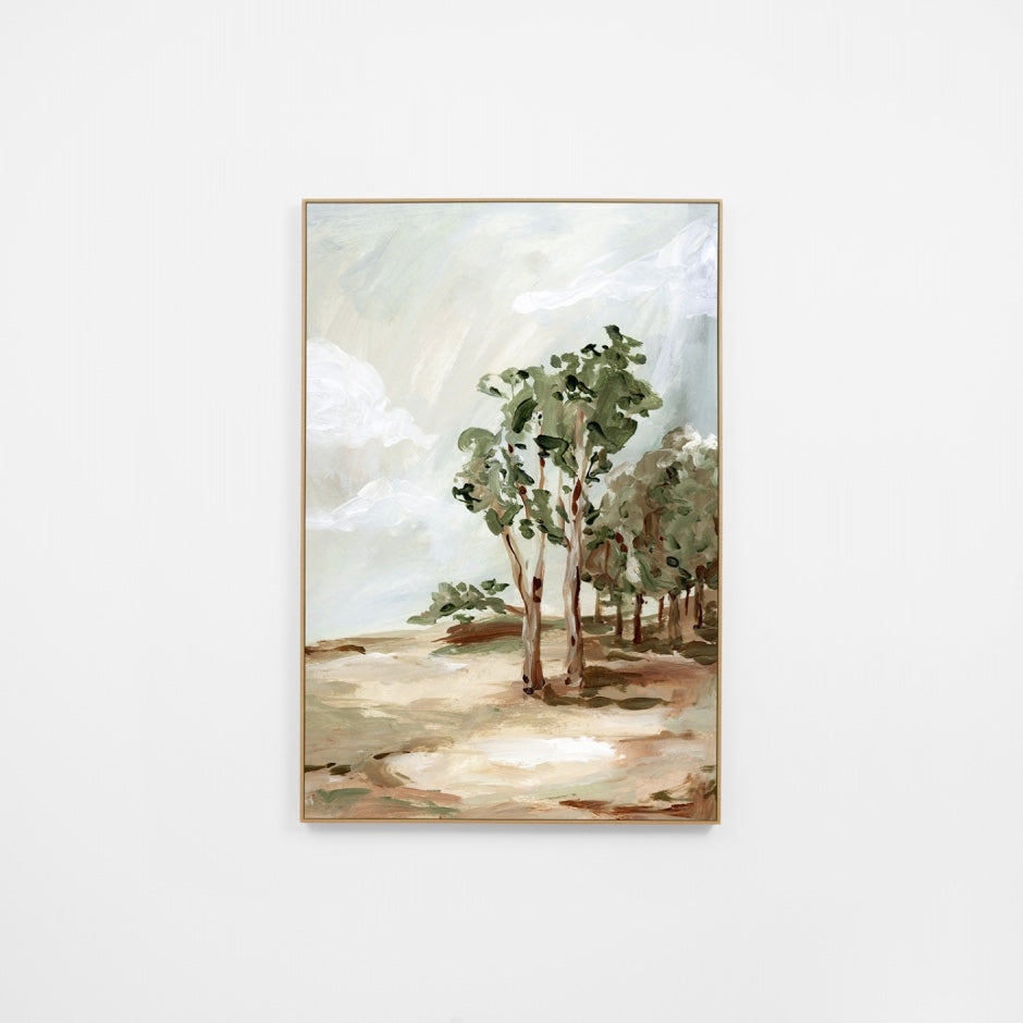 WARBUSPOGR6U_Bushland Portrait Green Canvas 90 x 135cm, Unframed