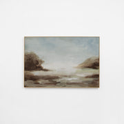 WARCALVIBR5G_Calm Vista Blue Canvas 120 x 80cm, Black Smooth Synthetic Frame