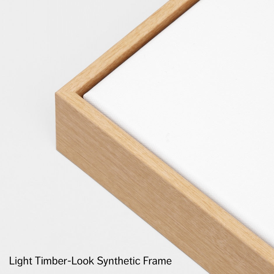 WARCOAHIKR3H_Coastal Hike Canvas 90 x 60cm, Light Timber-Look Synthetic Frame