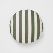 WARCUSTROLIR_Stripe Olive Round Cushion
