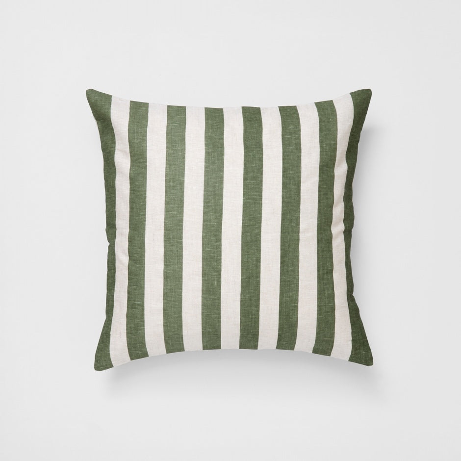 WARCUSTROLIS_Stripe Olive Square Cushion