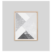 Geometric Mountain Print, Light Grey