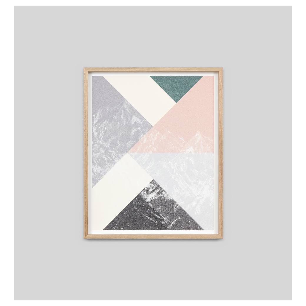 Geometric Mountain Print, Multicoloured