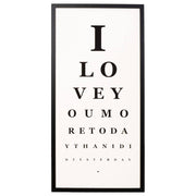 More Today Eye Chart Print, Black/White