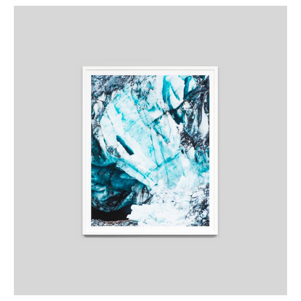 Glacier Portrait Textured Print