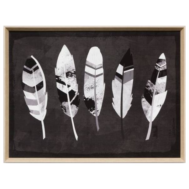 Feather Print, Black