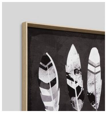 Feather Print, Black