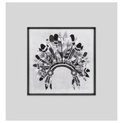 Full Headdress Print, Black/White Base