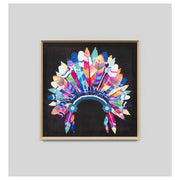 Full Headdress Vibrant Print, Black Base