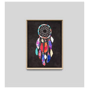 Vibrant Dreamcatcher Print, Black Base