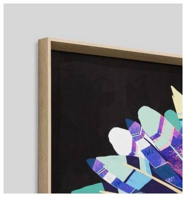 Vibrant Headdress Print, Black Base