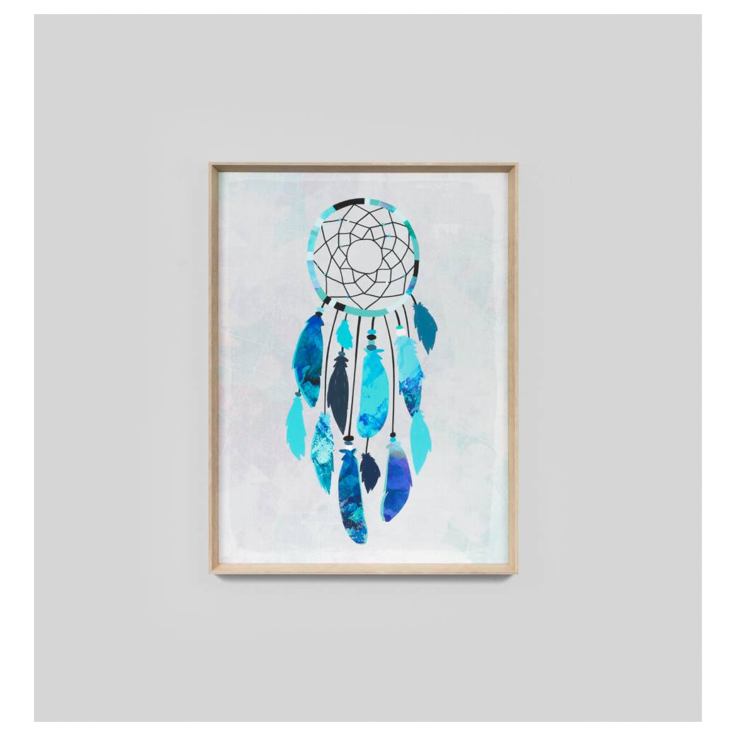 Dreamcatcher Print, Aqua