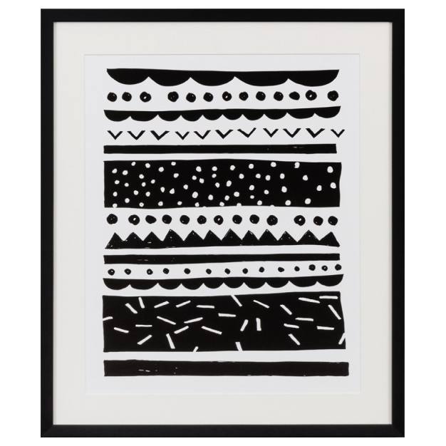 Striking Hand Print Black and White