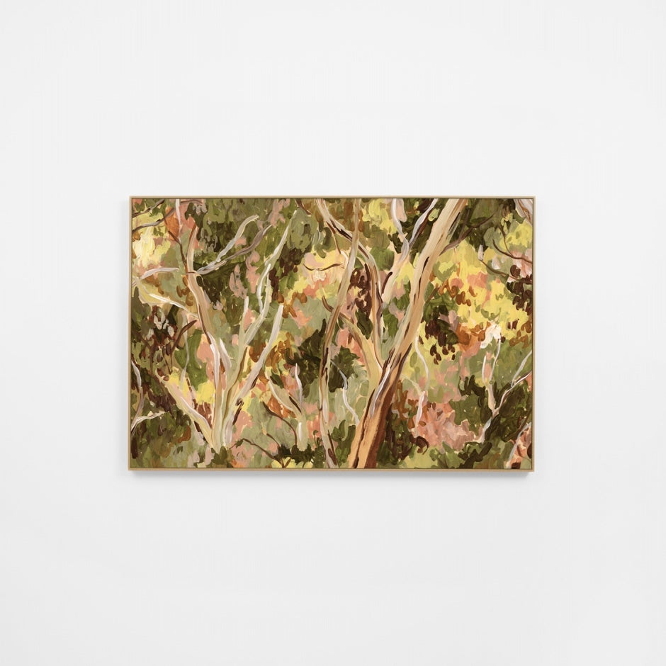 WAREUCTRSR7U_Eucalyptus Treetops Summer Rectangle Canvas 150 x 100cm, Unframed