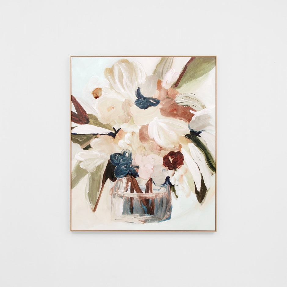 WARFCBOUMUSD_Bouquet Muse Dark Framed Canvas