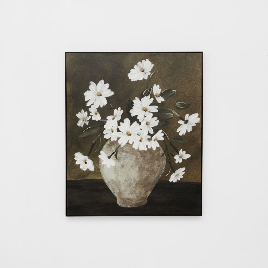 WARFCDAIARRD_Daisy Arrangement Dark Framed Canvas