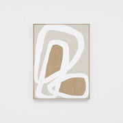WARFCENTWHI2_Entangled White 2 Framed Screenprint