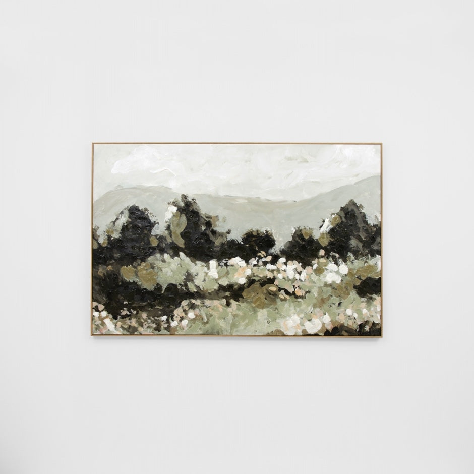 WARFCHILMEAG_Hillside Meadow Green Framed Canvas