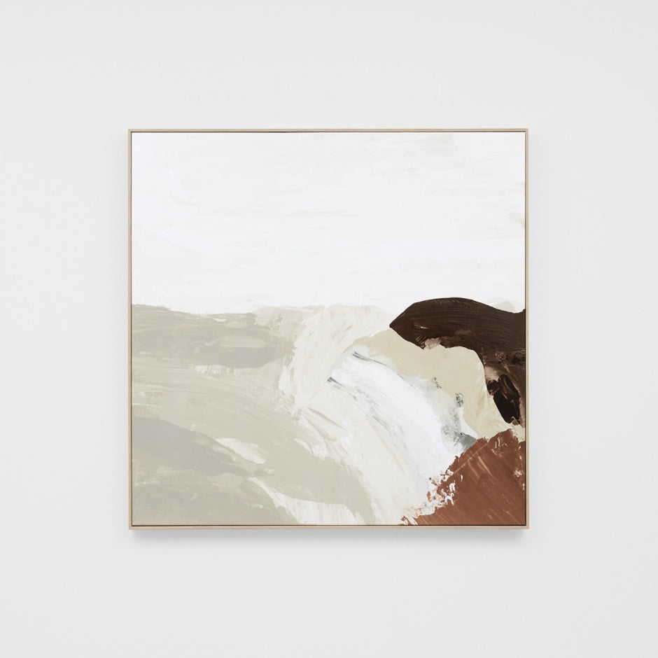 WARFCPEAMUSS_Peaceful Muse Sand Framed Canvas