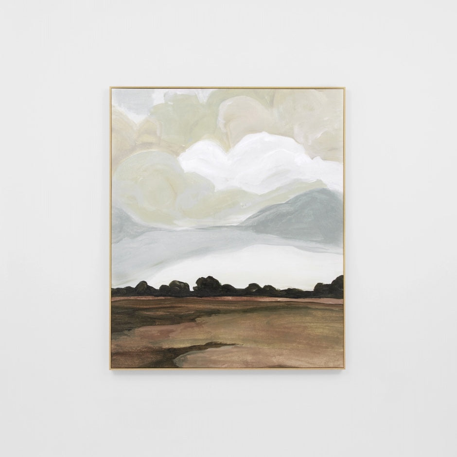 WARFCTRAFIEG_Tranquil Field Green Framed Canvas