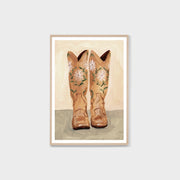 WARFLOBOOSG4_Floral Boots Sand Print 87 x 122cm
