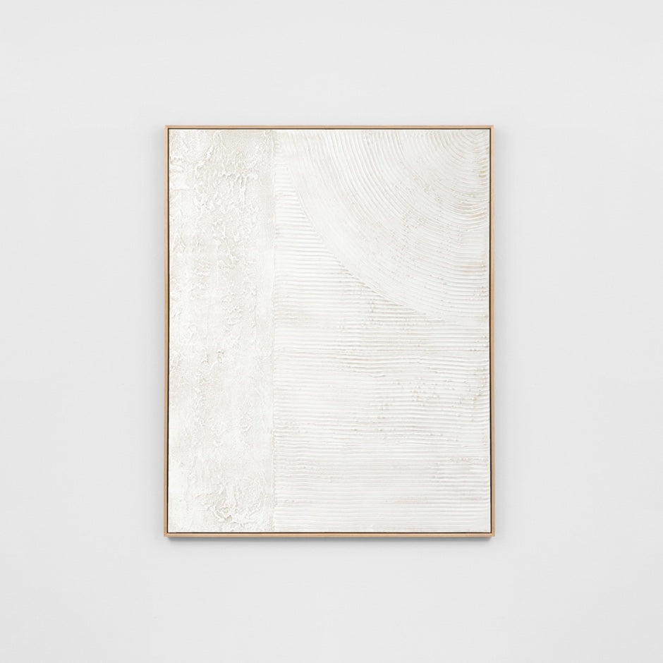WARFOABSTW1F_Abstract Texture White 1 Framed Painting
