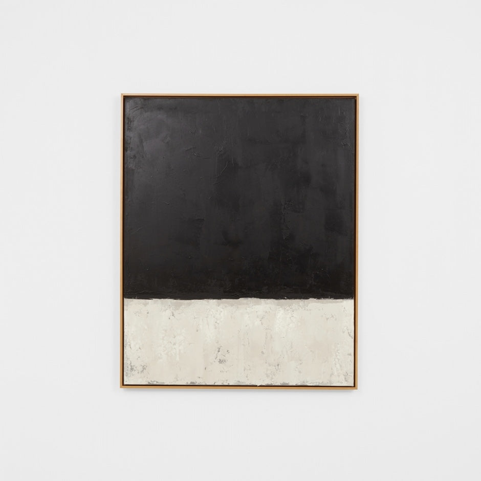 WARFOADRNC2F_Adrift Natural & Coal 2 Framed Painting 84 x 104 cm