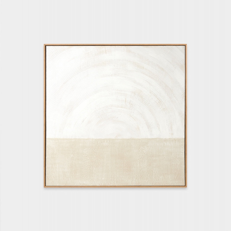 WARFOCURWH1F_Curve White 1 Framed Painting