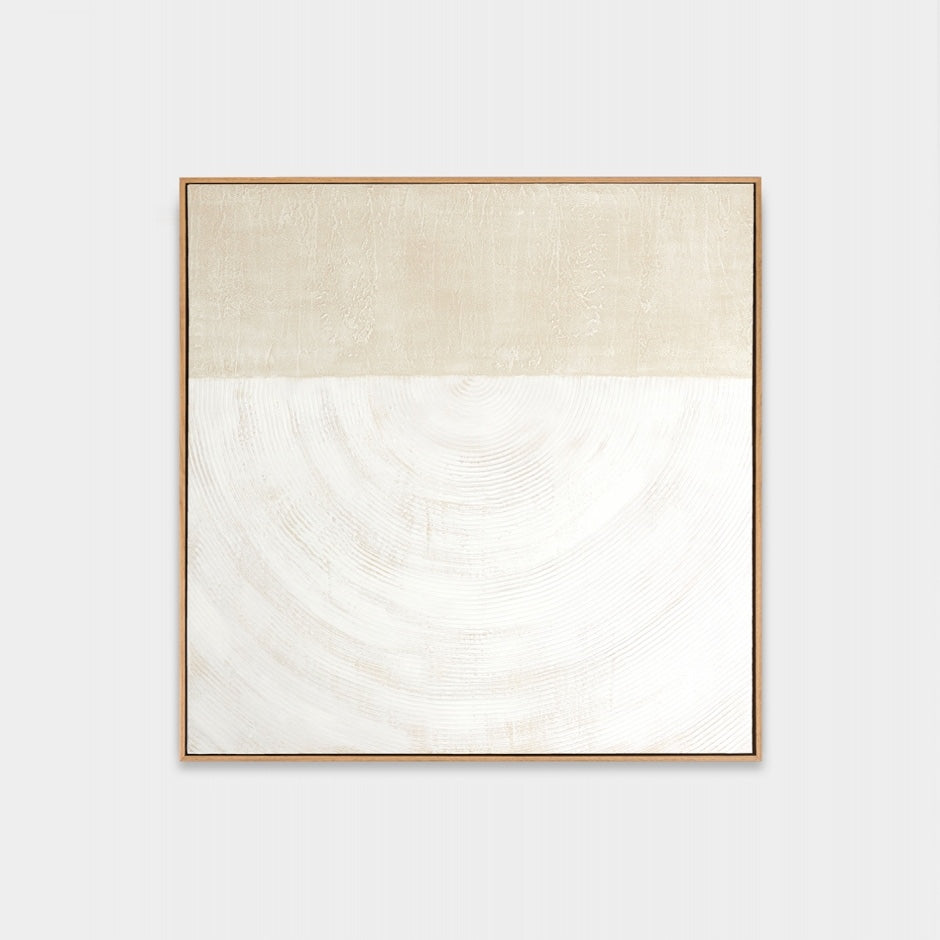 WARFOCURWH1F_Curve White 1 Framed Painting