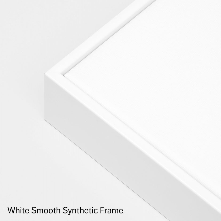 WARFOGHISR3F_Foggy Hillside Sepia Canvas 90 x 60cm, White Smooth Synthetic Frame