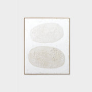 WARFOORGFW1F_Organic Flow White 1 Framed Painting