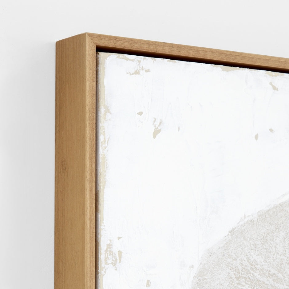 WARFOORGFW1F_Organic Flow White 1 Framed Painting