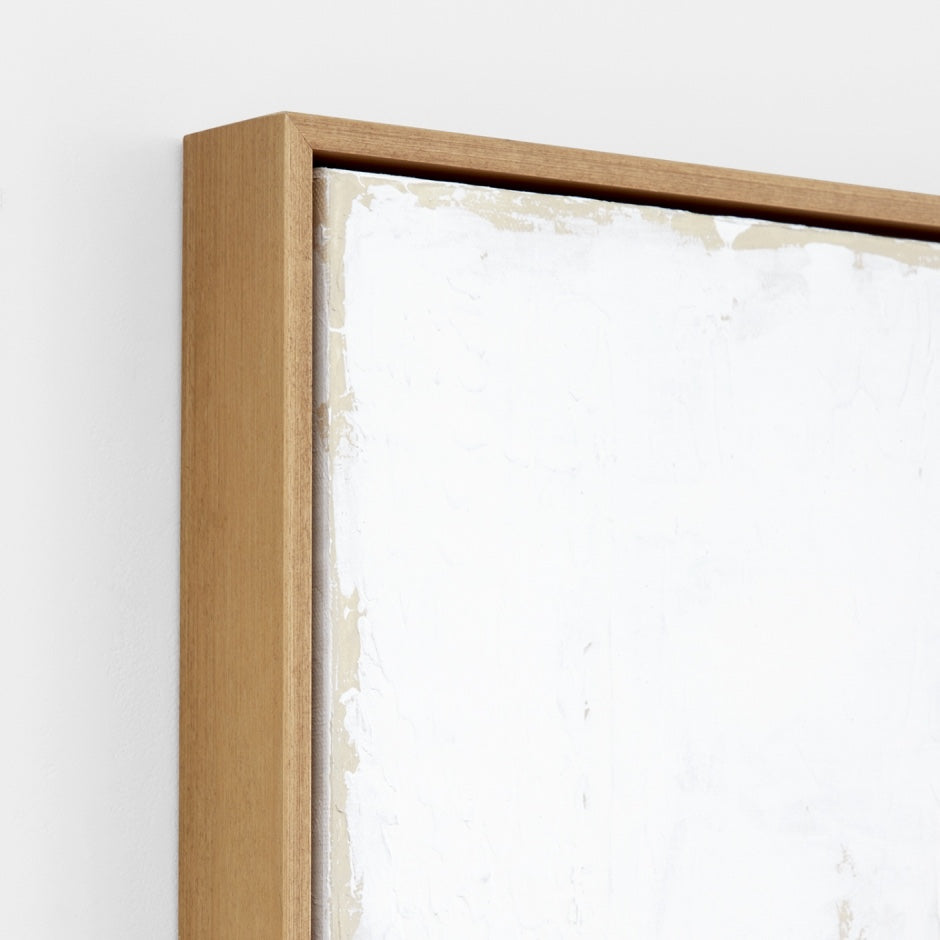 WARFOORGFW2F_Organic Flow White 2 Framed Painting