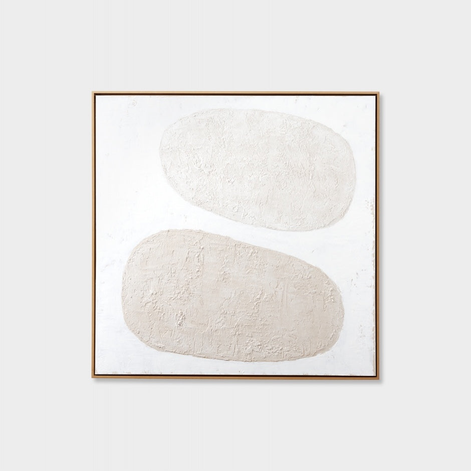 WARFOORGPWHF_Organic Play White Framed Painting
