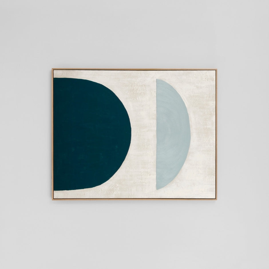 WARFOSCBL1SF_Sculpture Blue 1 Framed Painting