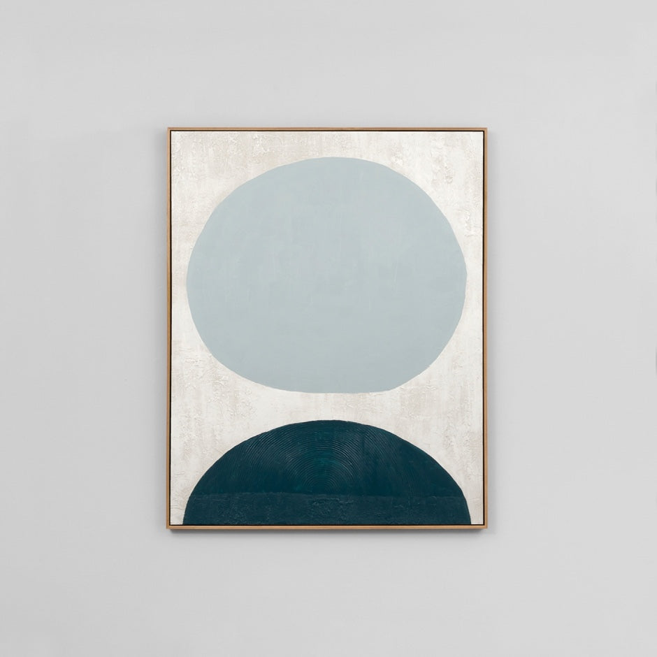 WARFOSCBL2SF_Sculpture Blue 2 Framed Painting 84 x 104cm