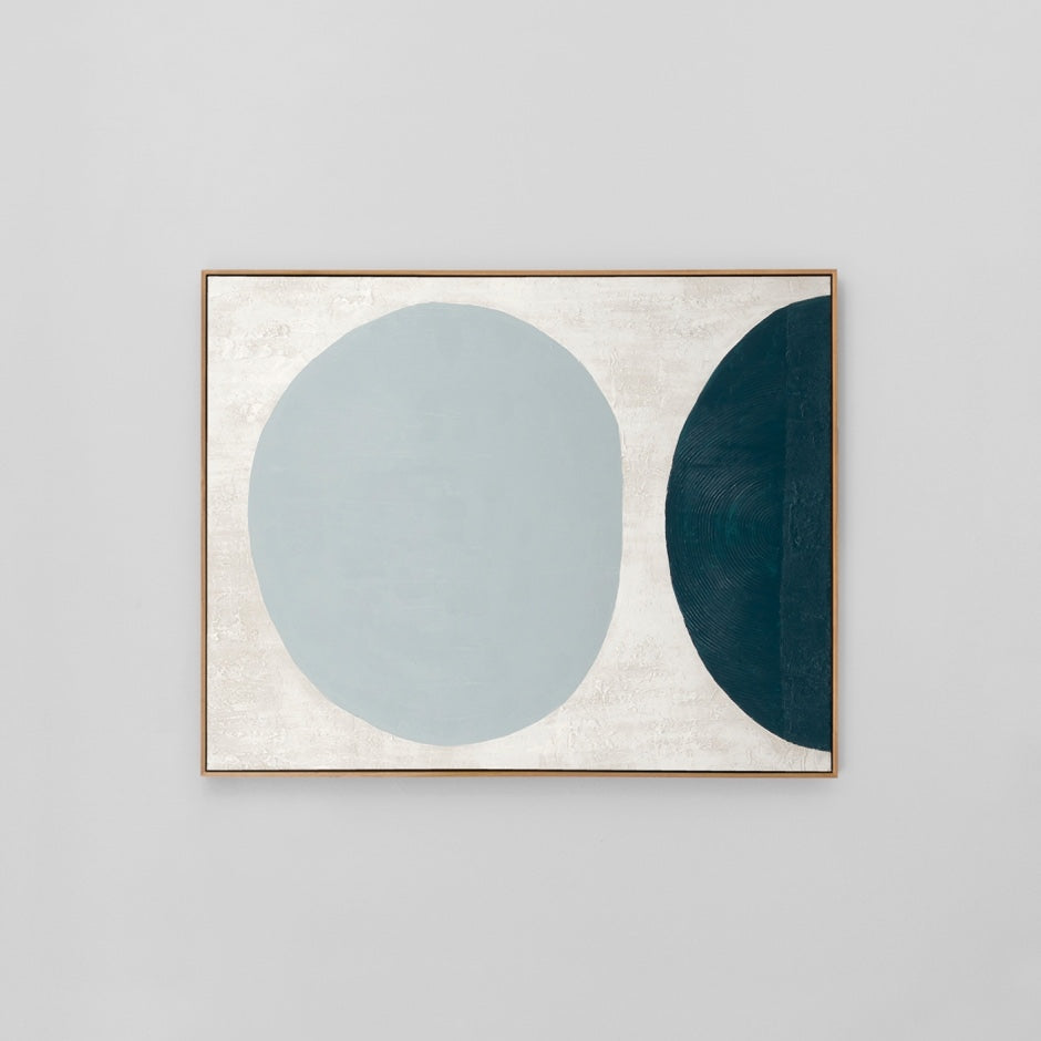 WARFOSCBL2SF_Sculpture Blue 2 Framed Painting 84 x 104cm