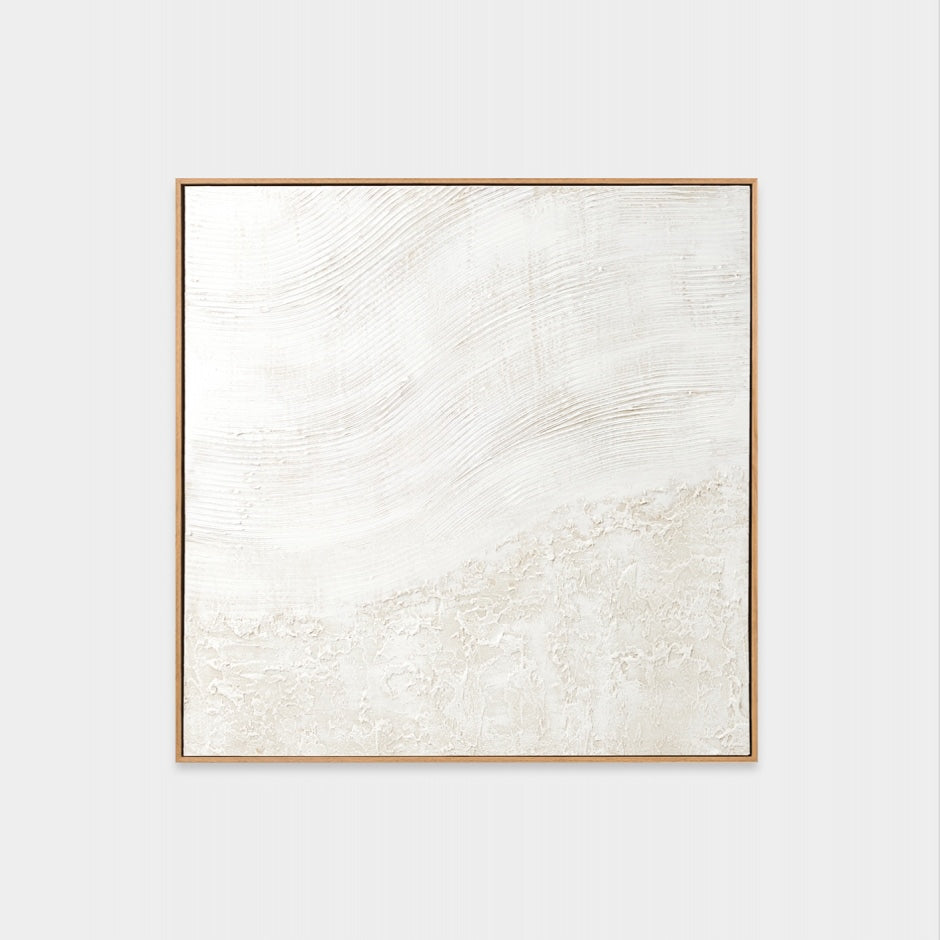 WARFOSEAFW2F_Sea Foam White 2 Framed Painting