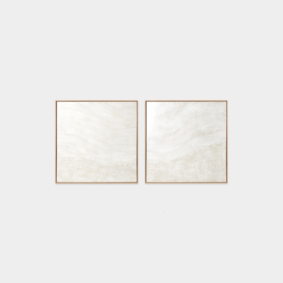 WARFOSEAFW2F_Sea Foam White 2 Framed Painting