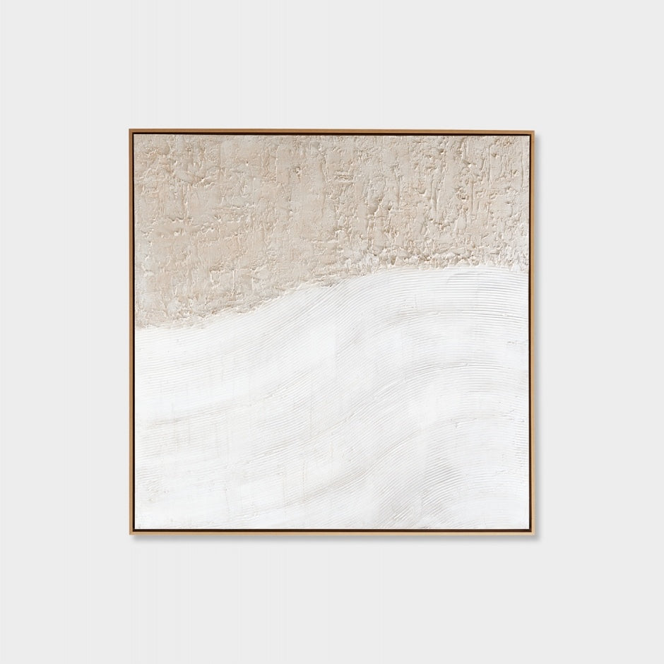 WARFOSEFNA2F_Sea Foam Natural 2 Framed Painting 124 x 124cm