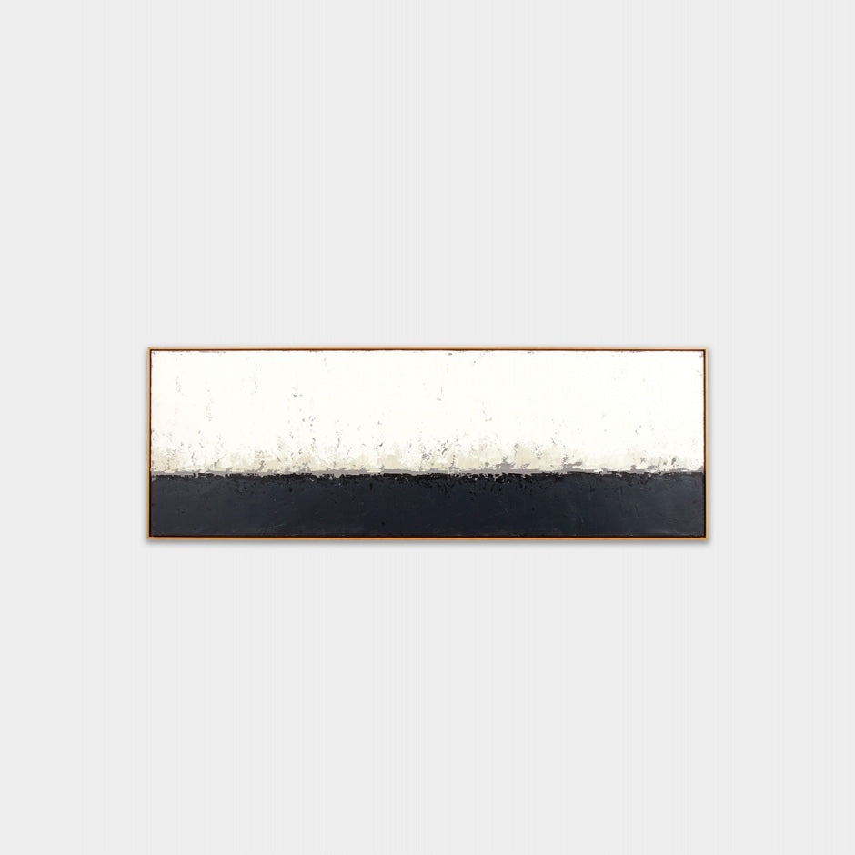 WARFOSHOLACF_Shore Landscape Coal Framed Painting 185 x 64 cm