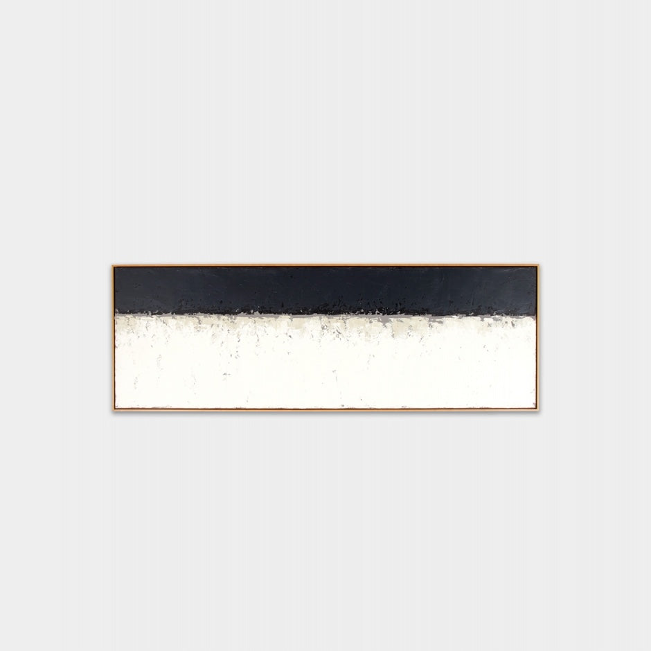 WARFOSHOLACF_Shore Landscape Coal Framed Painting 185 x 64 cm