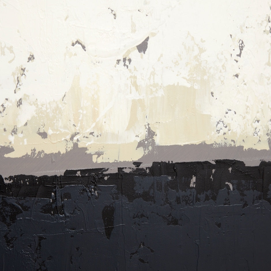WARFOSHOLACF_Shore Landscape Coal Framed Painting 185 x 64 cm