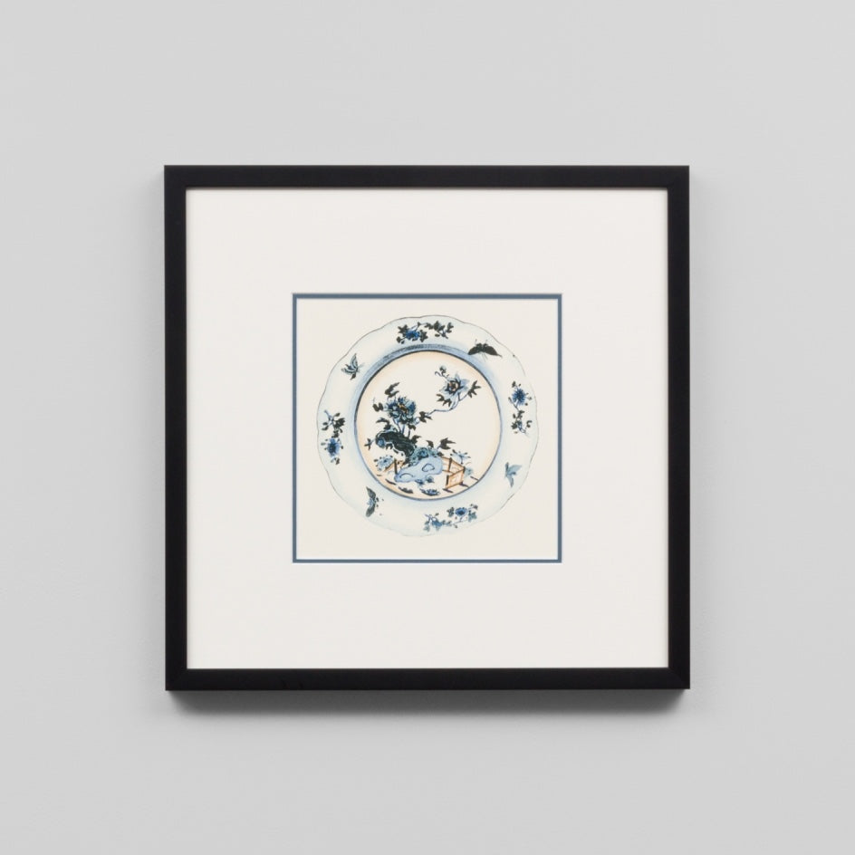 WARFPBLUPLA6_Blue And White Porcelain Plate VI