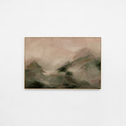 WARHAZPEKR2Z_Hazy Peaks Khaki Canvas 75 x 50cm, Premium Light Timber Veneer Frame