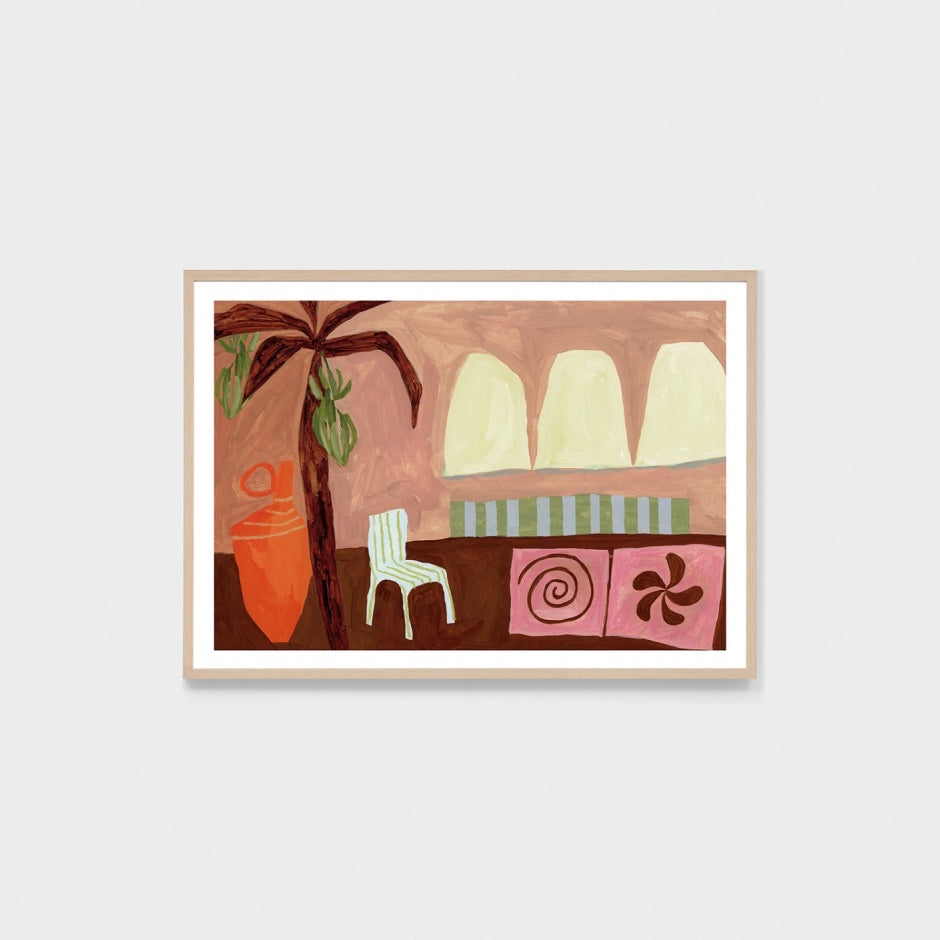 WARISLMOCG4_Island Motifs Clay Print 122 x 87cm