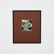 WARKLAB1RBW3_Klause Blue Wide 1 Print (Red Rust Mat) 73 x 85cm, Black Raw Timber Frame