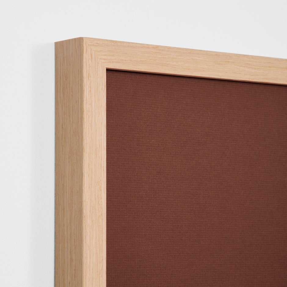WARKLAB1RRW2_Klause Blue Wide 1 Print (Red Rust Mat) 58 x 68cm, Light Raw Timber Frame
