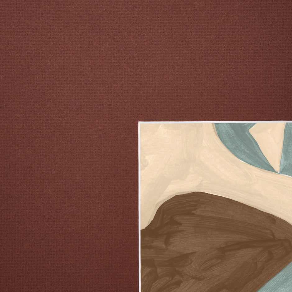 WARKLAB1RRW2_Klause Blue Wide 1 Print (Red Rust Mat) 58 x 68cm, Light Raw Timber Frame